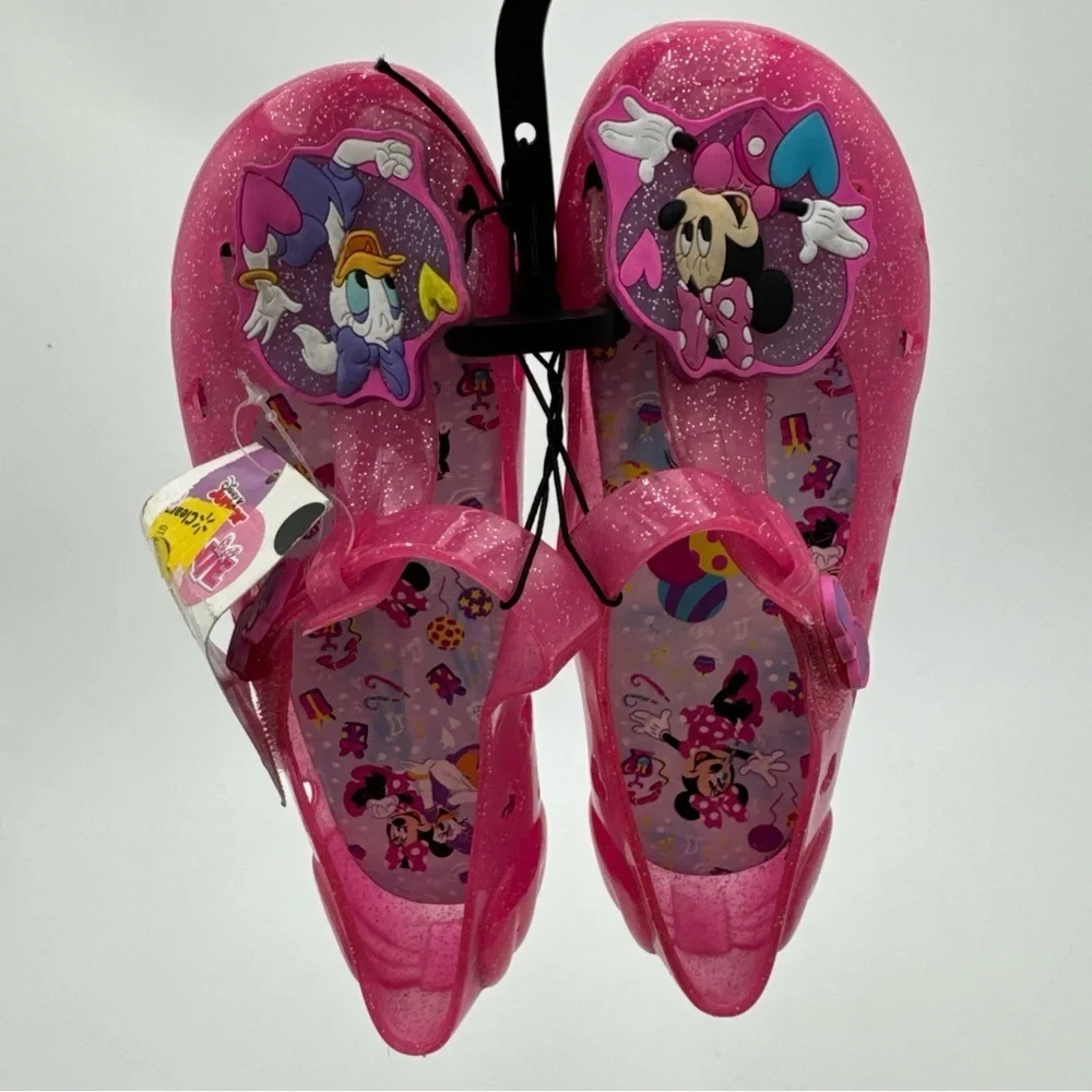 Disney Toddler Girls Pink Minnie Mouse Daisy Duck Jelly Sandals Size 12